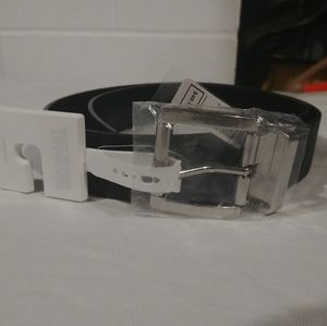 NWT Michael Kors logo monogram gold black belt